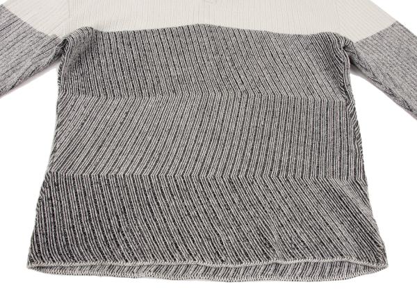 ISSEY MIYAKE MEN Zigzag Knit Polo Beige Size F