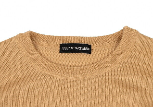 ISSEY MIYAKE MEN Elbow Panel Wool Blend Knit Beige Size L