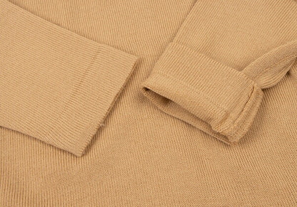 ISSEY MIYAKE MEN Elbow Panel Wool Blend Knit Beige Size L