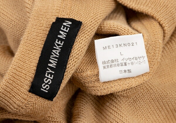 ISSEY MIYAKE MEN Elbow Panel Wool Blend Knit Beige Size L
