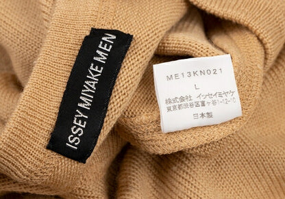ISSEY MIYAKE MEN Elbow Panel Wool Blend Knit Beige Size L