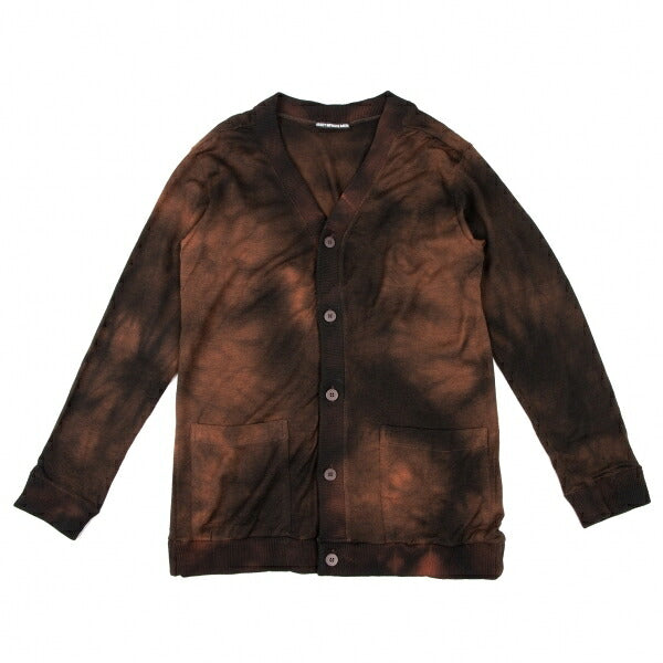 ISSEY MIYAKE MEN Tie-Dye Wool Knit Cardigan Brown Size 4