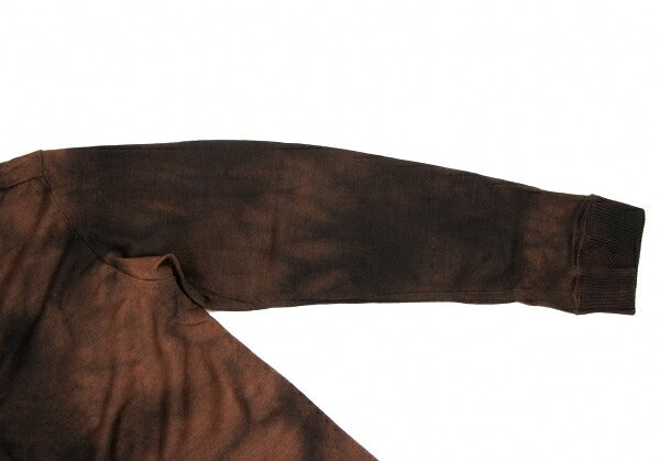 ISSEY MIYAKE MEN Tie-Dye Wool Knit Cardigan Brown Size 4