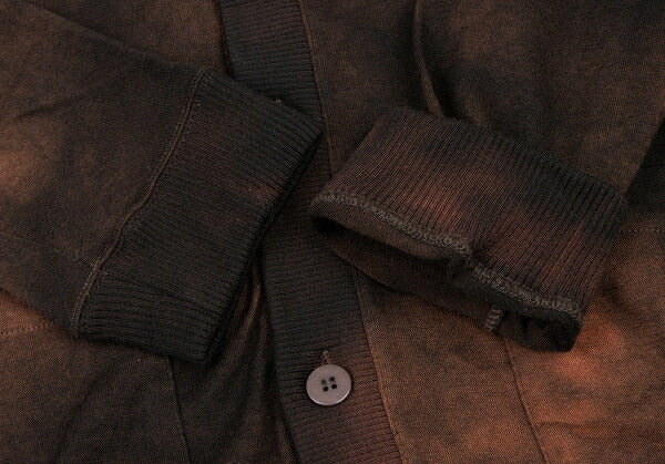 ISSEY MIYAKE MEN Tie-Dye Wool Knit Cardigan Brown Size 4