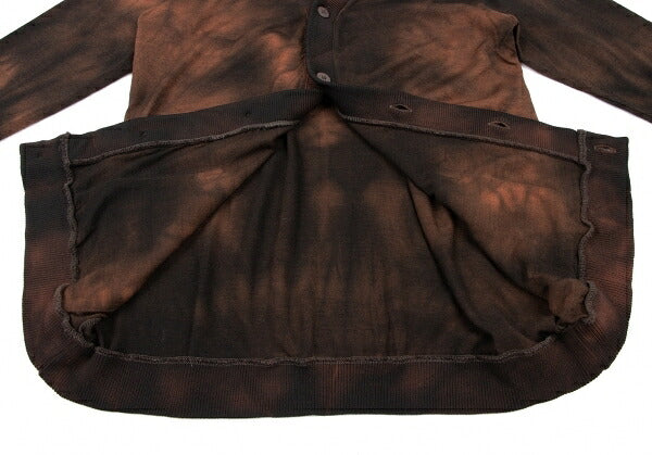 ISSEY MIYAKE MEN Tie-Dye Wool Knit Cardigan Brown Size 4