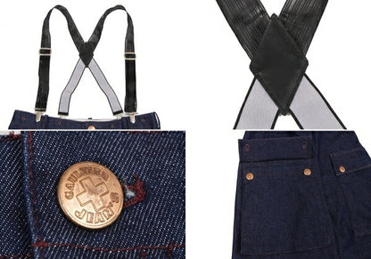 GAULTIER JEAN'S Pocket Design Suspender Jeans Size 40