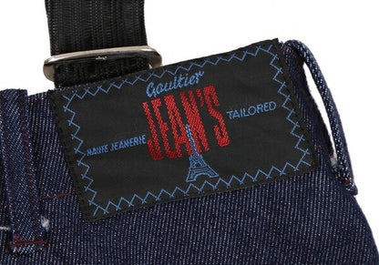 GAULTIER JEAN'S Pocket Design Suspender Jeans Size 40