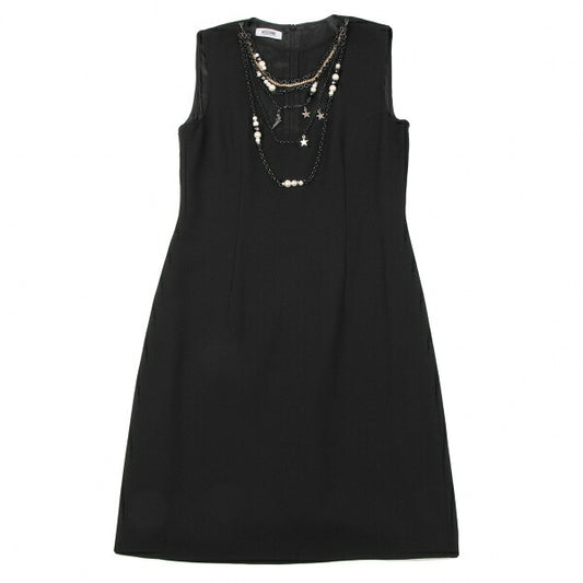 MOSCHINO cheap&chic Pearl Chain Dress Black Size 40