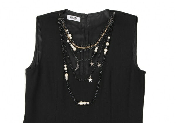 MOSCHINO cheap&chic Pearl Chain Dress Black Size 40