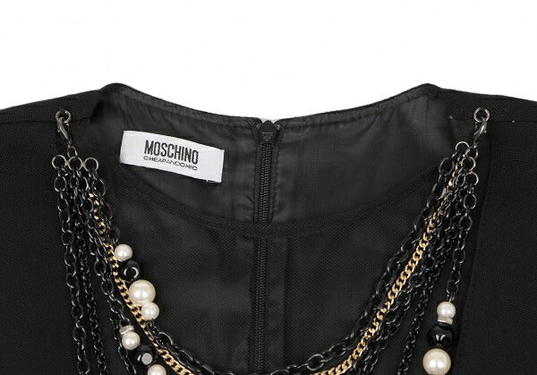 MOSCHINO cheap&chic Pearl Chain Dress Black Size 40