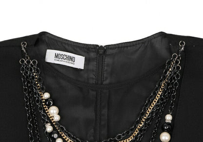 MOSCHINO cheap&chic Pearl Chain Dress Black Size 40