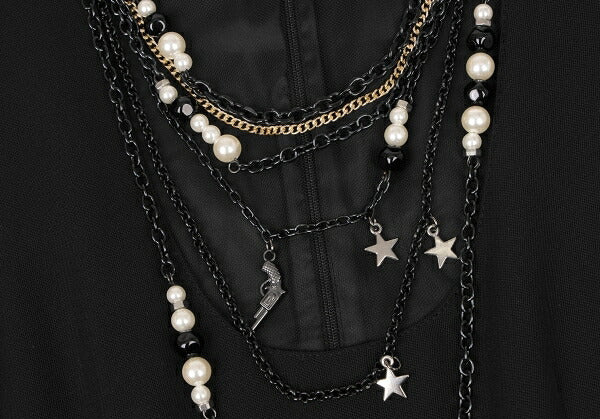 MOSCHINO cheap&chic Pearl Chain Dress Black Size 40