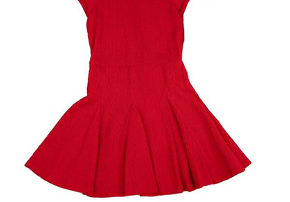 MSGM Wool Metal Embellished Midi Dress Red Size 42