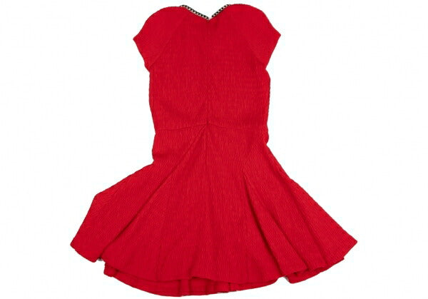 MSGM Wool Metal Embellished Midi Dress Red Size 42