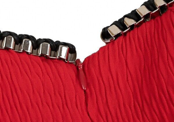 MSGM Wool Metal Embellished Midi Dress Red Size 42
