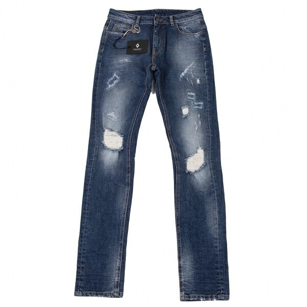 Marcelo Burlon Distressed Skinny Jeans Blue Size 27