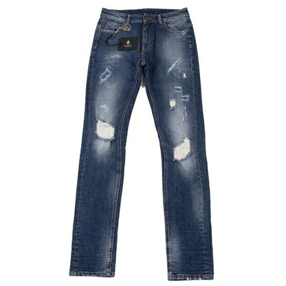 Marcelo Burlon Distressed Skinny Jeans Blue Size 27