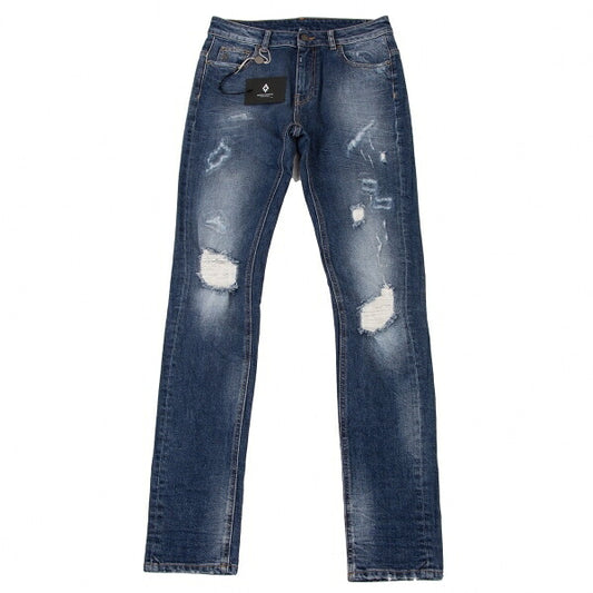 Marcelo Burlon Distressed Skinny Jeans Blue Size 27