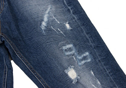 Marcelo Burlon Distressed Skinny Jeans Blue Size 27