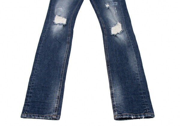 Marcelo Burlon Distressed Skinny Jeans Blue Size 27