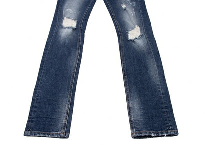 Marcelo Burlon Distressed Skinny Jeans Blue Size 27