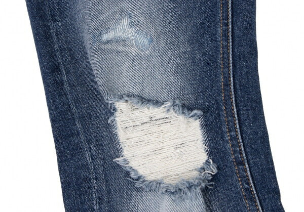 Marcelo Burlon Distressed Skinny Jeans Blue Size 27