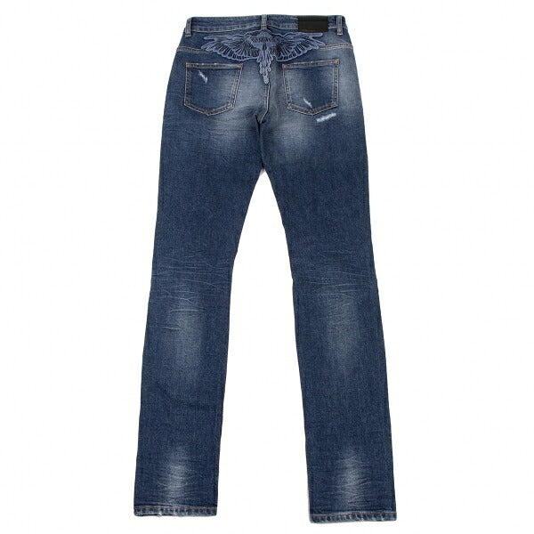 Marcelo Burlon Distressed Skinny Jeans Blue Size 27
