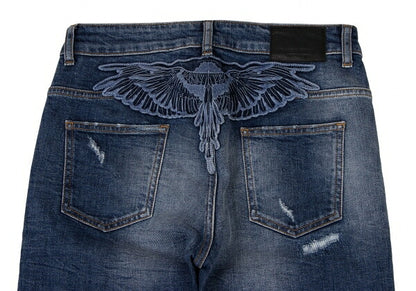 Marcelo Burlon Distressed Skinny Jeans Blue Size 27