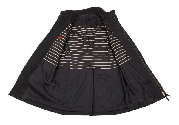Jean Paul GAULTIER Padded Double Zip Coat Black Size 46