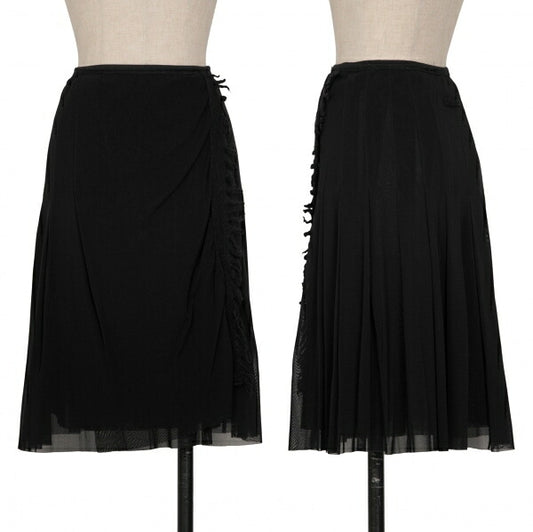 Jean Paul GAULTIER FEMME Front Wrap Skirt Black Size 38
