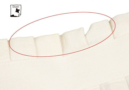 ISSEY MIYAKE Covered Button Pleated Linen Skirt White Size S