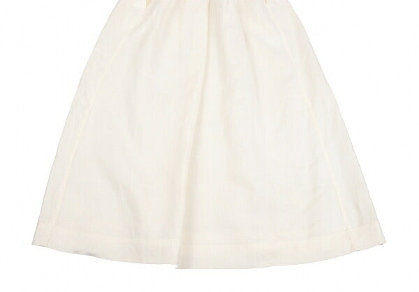 ISSEY MIYAKE Covered Button Pleated Linen Skirt White Size S