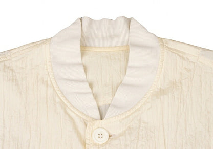 ISSEY MIYAKEMEN Wrinkle Pleat Nylon Jacket Cream Size M