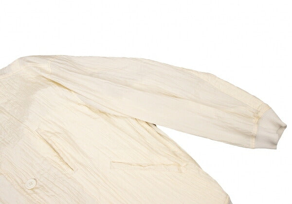 ISSEY MIYAKEMEN Wrinkle Pleat Nylon Jacket Cream Size M