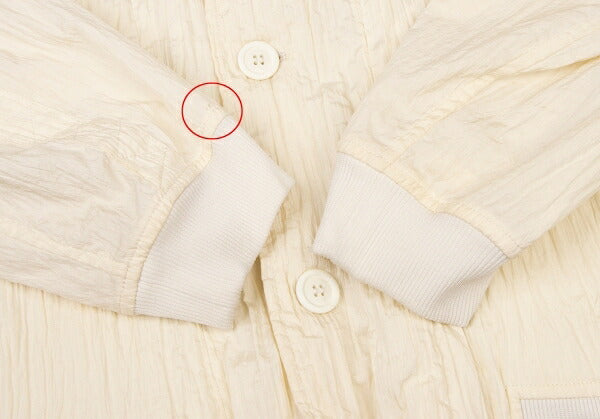 ISSEY MIYAKEMEN Wrinkle Pleat Nylon Jacket Cream Size M