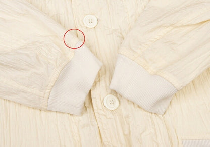 ISSEY MIYAKEMEN Wrinkle Pleat Nylon Jacket Cream Size M