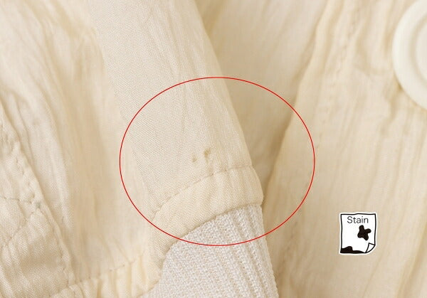 ISSEY MIYAKEMEN Wrinkle Pleat Nylon Jacket Cream Size M