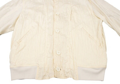 ISSEY MIYAKEMEN Wrinkle Pleat Nylon Jacket Cream Size M