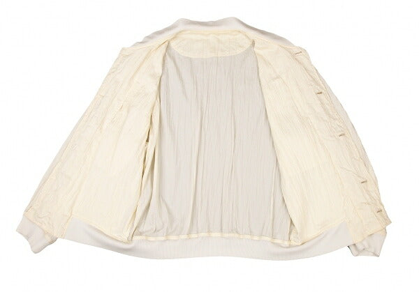 ISSEY MIYAKEMEN Wrinkle Pleat Nylon Jacket Cream Size M