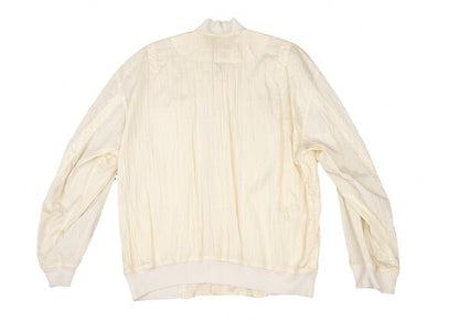 ISSEY MIYAKEMEN Wrinkle Pleat Nylon Jacket Cream Size M
