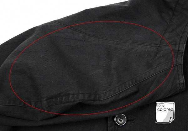 ISSEY MIYAKEMEN Black Cotton Collarless Jacket Size M