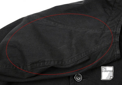 ISSEY MIYAKEMEN Black Cotton Collarless Jacket Size M