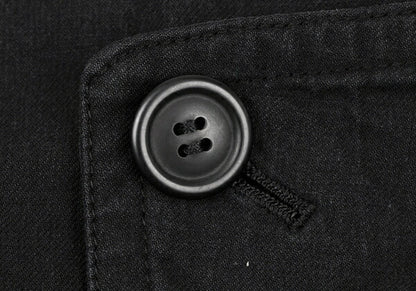 ISSEY MIYAKEMEN Black Cotton Collarless Jacket Size M