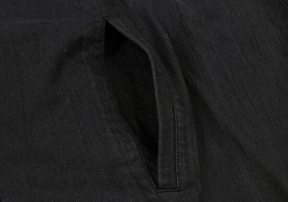 ISSEY MIYAKEMEN Black Cotton Collarless Jacket Size M
