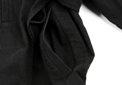 ISSEY MIYAKEMEN Black Cotton Collarless Jacket Size M