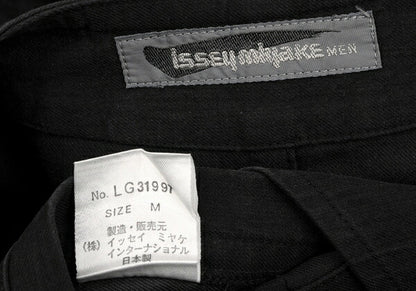 ISSEY MIYAKEMEN Black Cotton Collarless Jacket Size M