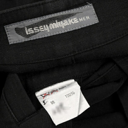 ISSEY MIYAKEMEN Black Cotton Collarless Jacket Size M