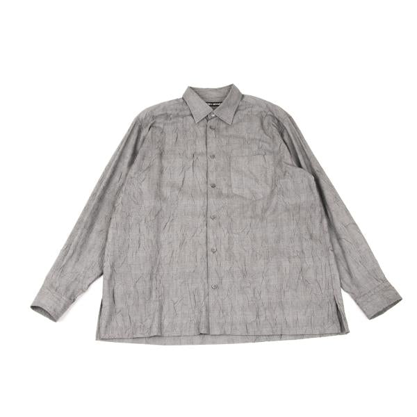 ISSEY MIYAKE MEN Glen Check Wrinkle Pleat Shirt Gray Size 4