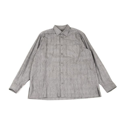 ISSEY MIYAKE MEN Glen Check Wrinkle Pleat Shirt Gray Size 4