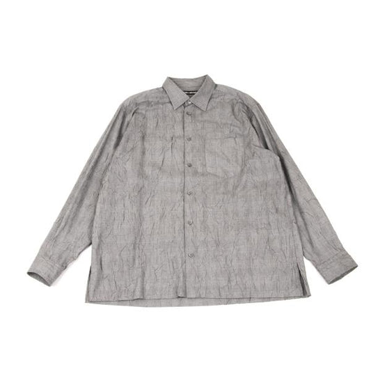 ISSEY MIYAKE MEN Glen Check Wrinkle Pleat Shirt Gray Size 4